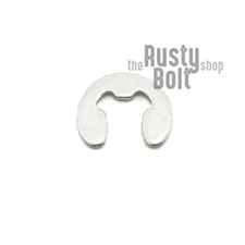 2mm, M2,  E Clip, Stainless Steel, Circlip Side Mount, External Retaining Ring