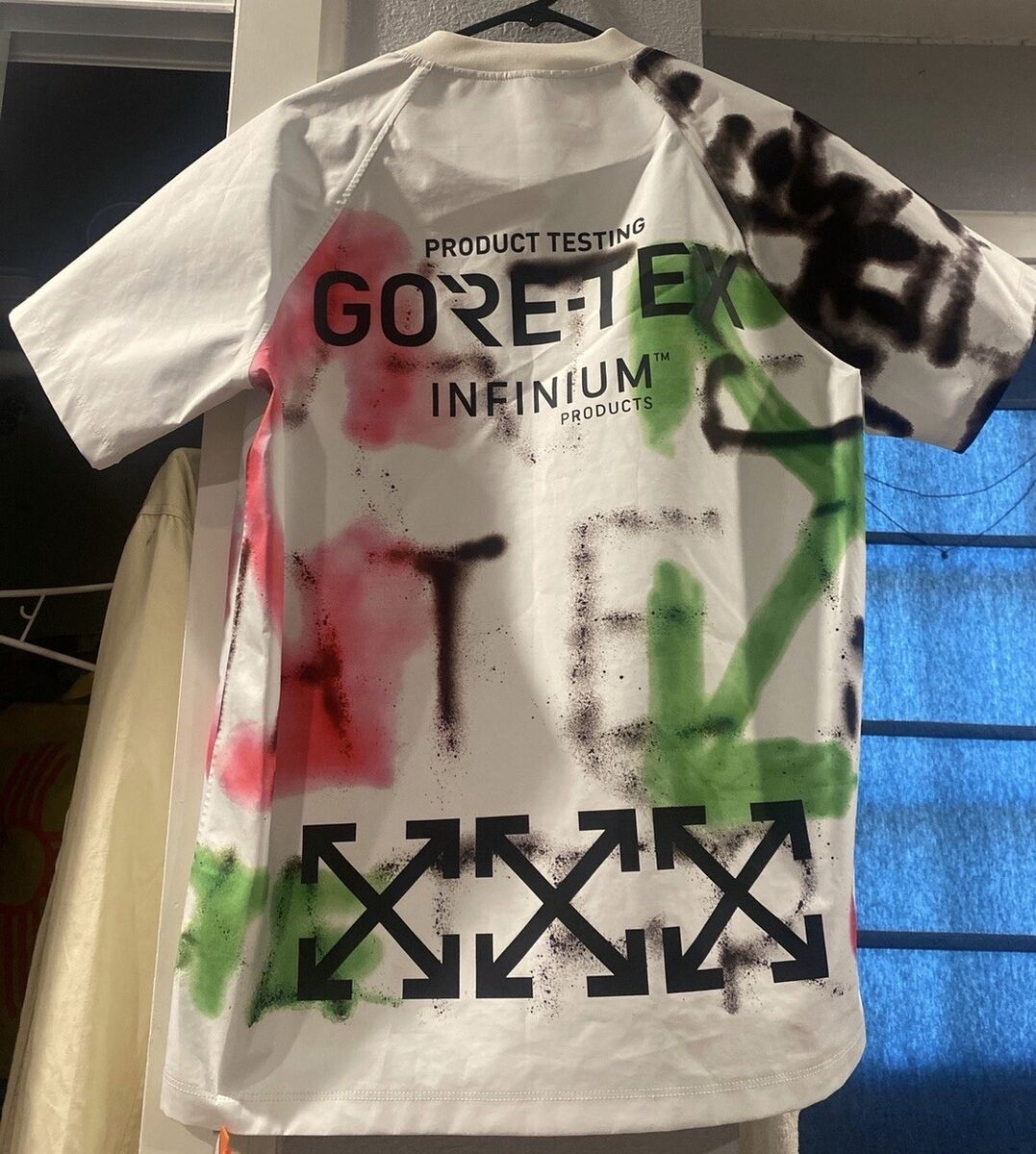 Rare OFF-WHITE Goretex Graffiti Print Shirt Gore Virgil Abloh