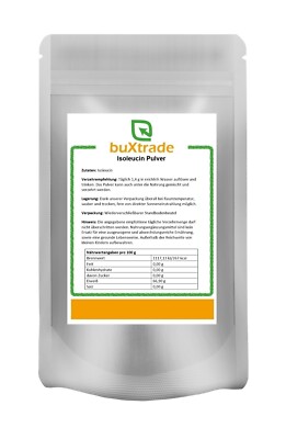 100 g Isoleucin Pulver | Vegan | L-Isoleucin | Pulver | Buxtrade