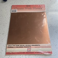 K S 9" x 12" Punch Metal Copper Sheet For Crafts Projects Art 6535 New