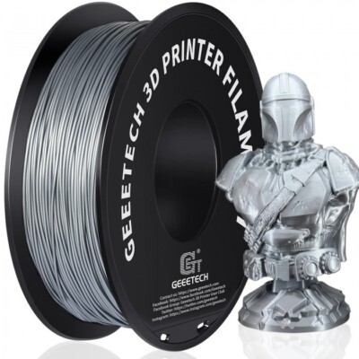 Geeetech 3D Printer Filament Official PLA Silver 1.75mm 1kg/roll Consumables US