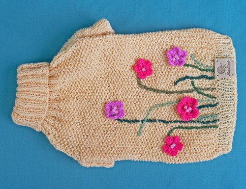 Small Dog knit sweater, Outfit, Pet clothes, Puppy sweater, Yorkshire Clothes XS - Picture 2 of 9