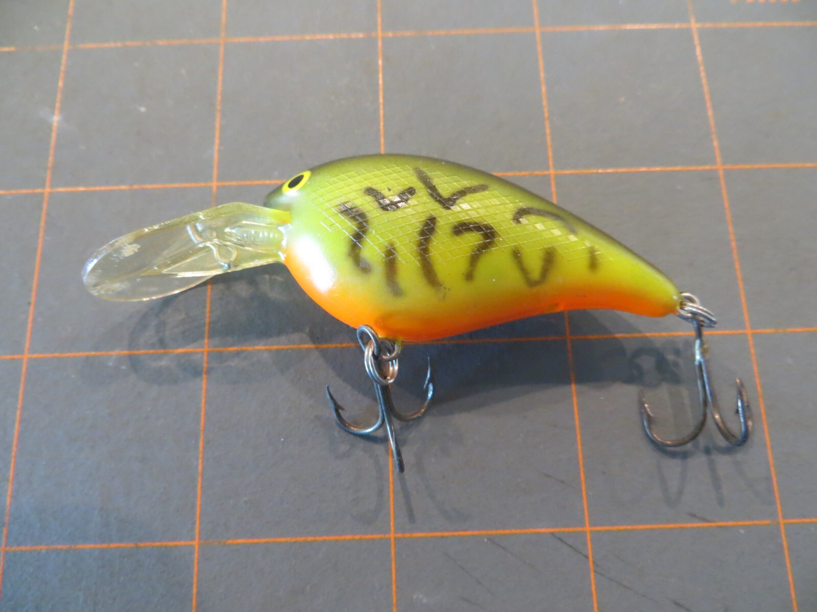 Vintage Blakemore Flo Thru Trouble Shooter Crankbait - Yellow & Black - 3 inch