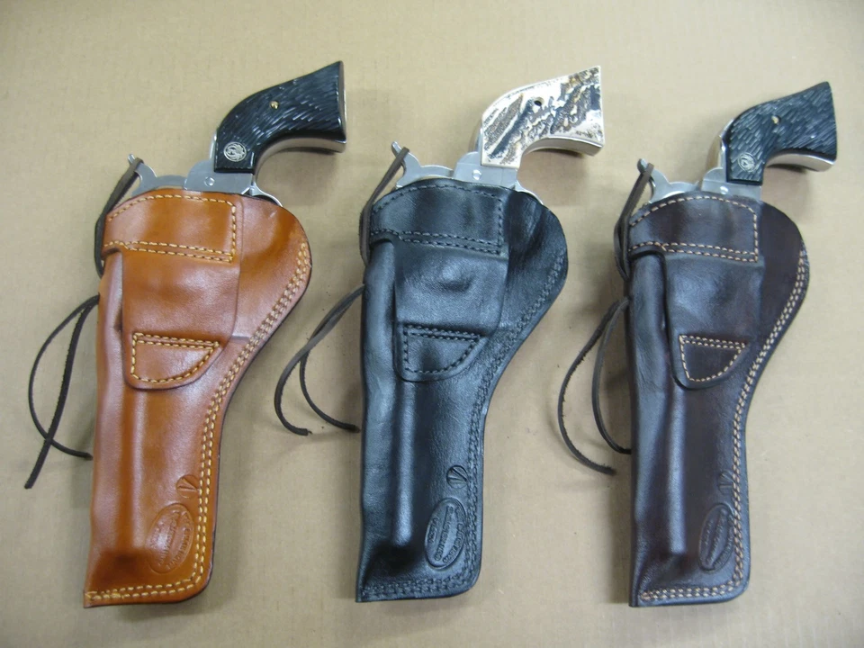 Funda revólver de cuero AZULA lado fuerte acción única para... Elige pistola modelo B Foto 2 de 4