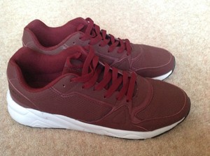 mens burgundy trainers uk