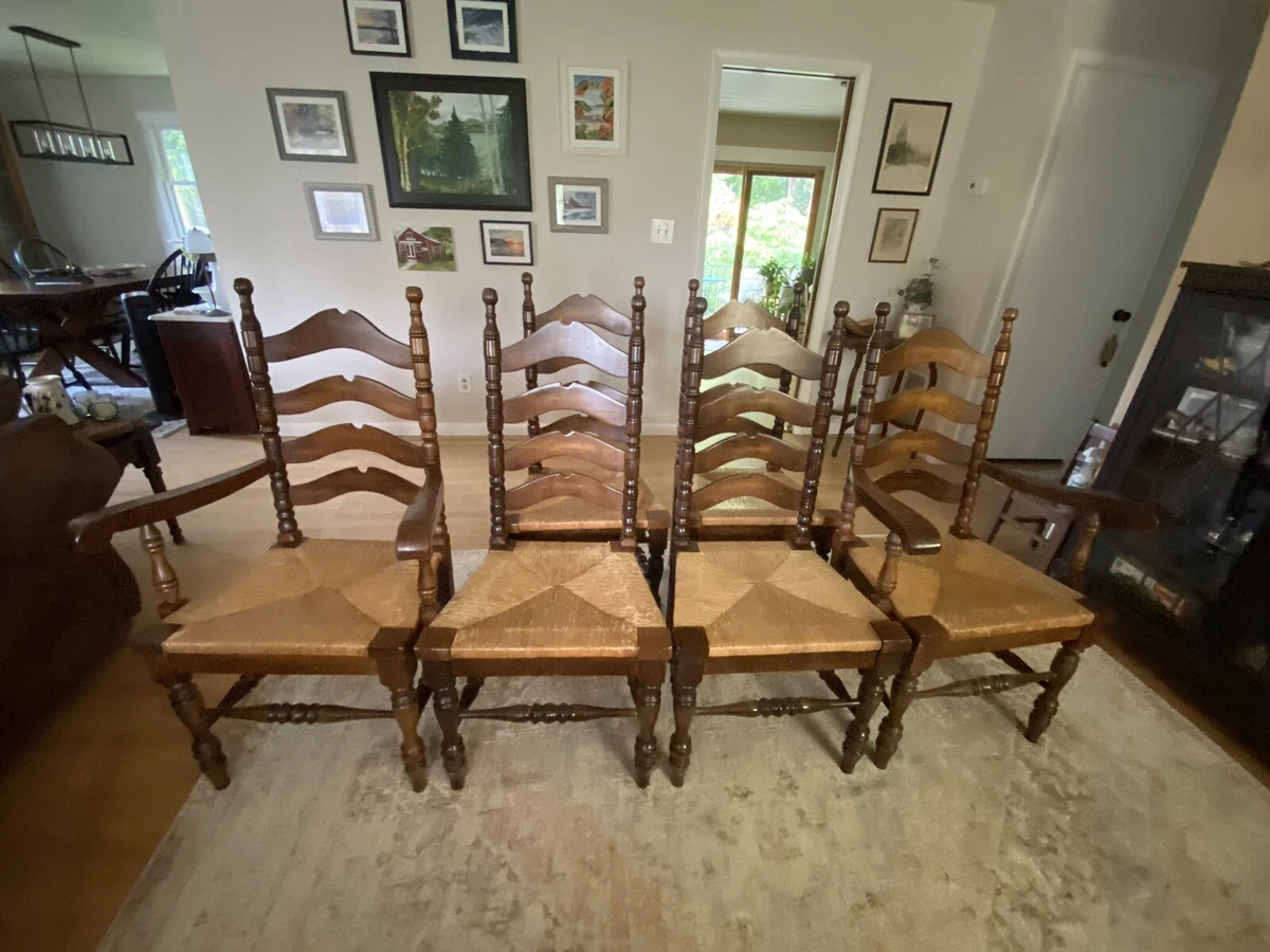 Rush seat dining chairs sale