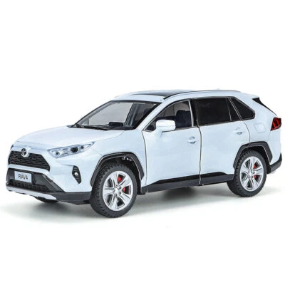 MARKENLOS 1:24 Toyota RAV4 Modellauto Diecast Spielzeug fur Kinder Geschenke Sammlung Weiß
