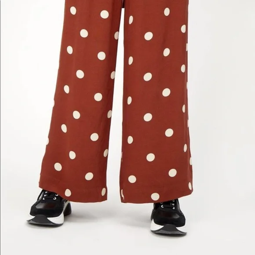 Pantalones de vestir Just Female Caia lunares pierna ancha nuevos con etiquetas $135 - Imagen 6 de 6