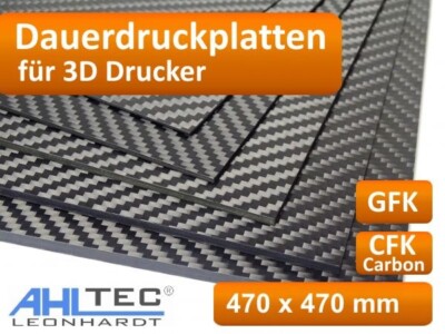 3D Drucker Dauerdruckplatte für 470 x 470mm - ABS PLA PETG HIPS Filament