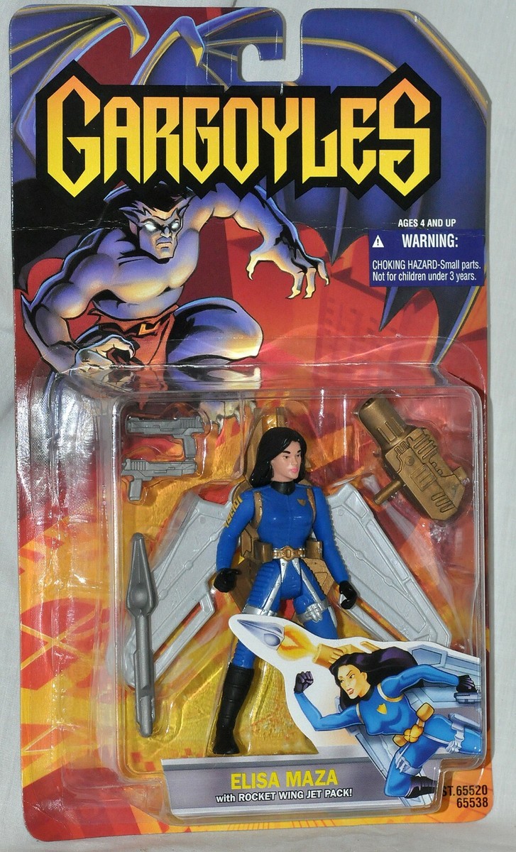 Vintage Gargoyles 1995 Elisa Maza Figure with Rocket Jet Pack MOC