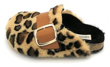 Grunland CB2246 ciabatta pelo leopardo-nero fibbia fondo fussbet 3/4