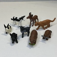 Safari LTD Lot Bunny Calf Pygmy Goat Grizzly Bear Beaver Mountain Lion Pronghorn