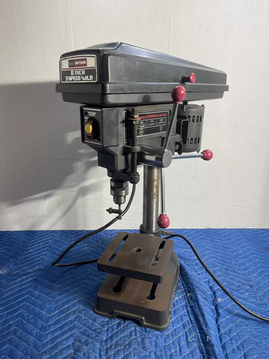 sears craftsman 8 inch 3 speed 1 6 HP horse power drill press eBay