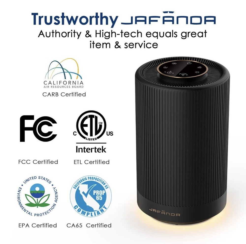 Jafanoa Air Purifier Eliminates 99.7% of Allergens and Dust