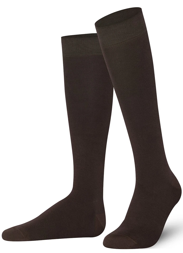 Calcetines hasta la rodilla unisex Mysocks lisos, algodón peinado, puntera sin costuras Foto 2 de 4