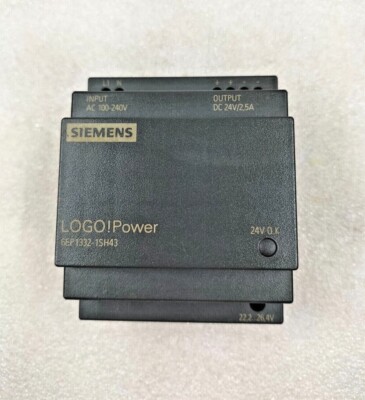 SIEMENS LOGO POWER 6EP1332-1SH43 POWER SUPPLY INPUT 100-240 VAC OUTPUT 24 VDC