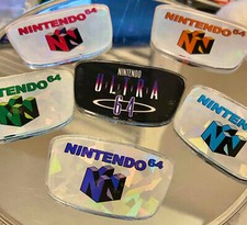 Nintendo 64 N64 Custom Console Logo Jewel Emblem Acrylic Holo - choose 1