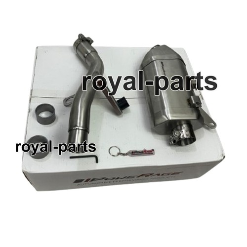 "POWERAGE SLIP-ON EXHAUST, SILVER" FIT FOR ROYAL ENFIELD NEW HIMALAYAN 450 - Picture 8 of 24