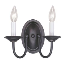 Livex Lighting 4152-04 Home Basics 2 Light 10 inch Black Wall Sconce Wall Light
