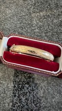 Vintage 9ct Solid Yellow Gold Hinged Bangle 16g PPLd Engraved Bracelet Box