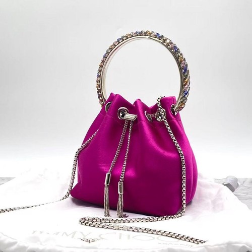 Jimmy Choo BON BON Satin Handbag Crystals Used