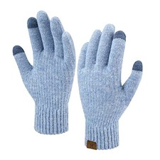 Womens Winter Warm Touchscreen Gloves Thermal Knit Cold Weather One Size Blue