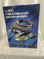 LED Headband Magnifier. No Batteries. New. For Eletronic's PCB board etc. BB2