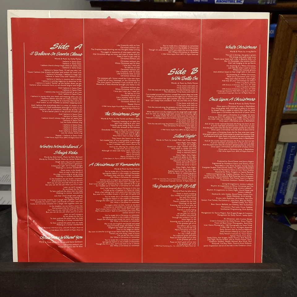 🎅🏼 Kenny Rogers & Dolly Parton - Once Upon A Christmas (1984, Vinyl LP) - Image 4 of 4