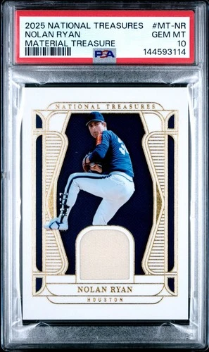2025 National Treasures Nolan Ryan Material Treasure Jersey /99 #MT-NR PSA 10