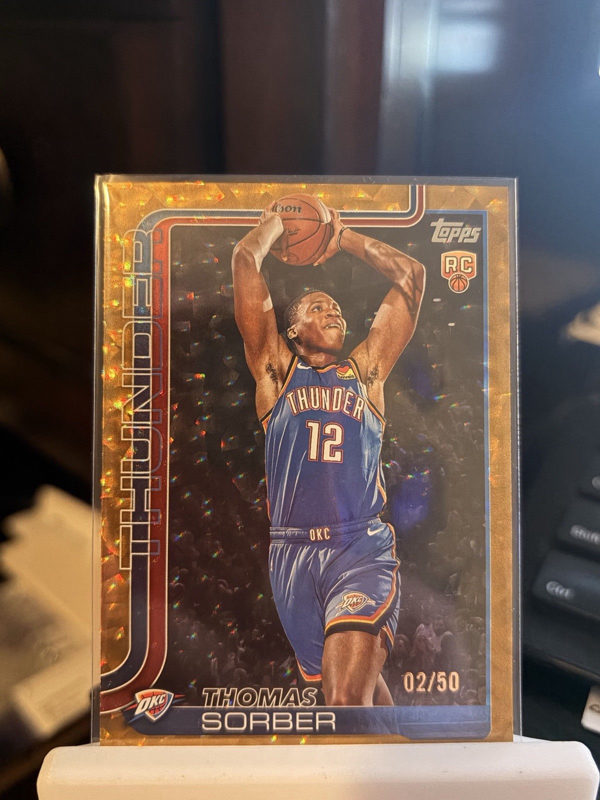 2025-26 Topps Basketball Thomas Sorber # 215 Crackleboard Gold /50 **