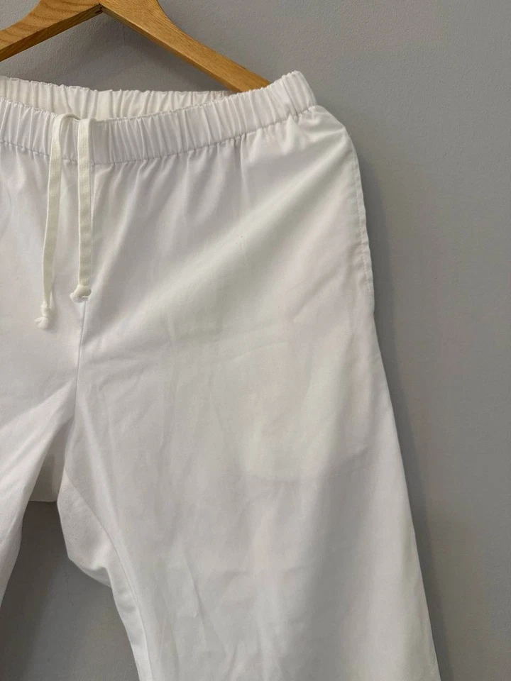 Comme des Garcons Women's Cotton Twill Loose Tapered Pants M White - Image 2 of 4