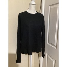 Magaschoni Black 100 Cashmere Crew Neck Long Sleeve Sweater Women's M