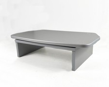 Base TV girevole a 360°  con vano decoder rialzo mobile supporto grigio silver