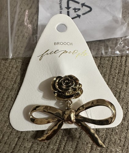 Broche broche rosa rústico dorado FREE PEOPLE NUEVO CON ETIQUETAS - Imagen 2 de 5