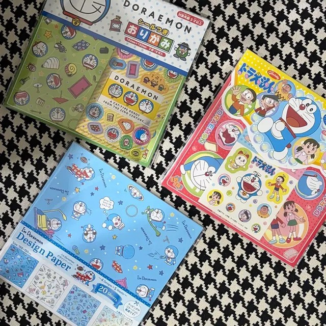 Doraemon Classic Color Paper Set - 3 Different Designs