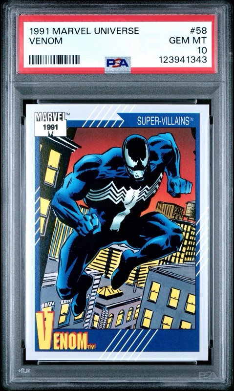 1991 MARVEL UNIVERSE #58 VENOM PSA 10
