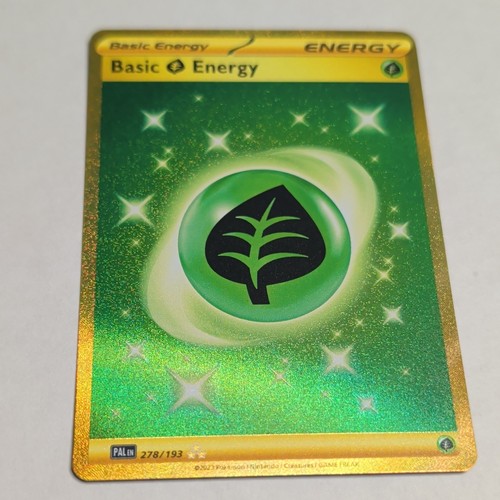 Basic Grass Energy 278/193 Paldea Evolved Hyper Rare Gold Holo Pokemon TCG