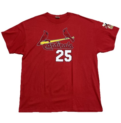 Camicia vintage St. Louis Cardinals uomo 2XL MLB baseball Mark McGwire 70 HR anni 90