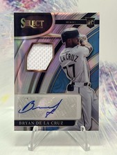 Panini 2022 Select Bryan De La Cruz RC Jersey Auto Holo Prizm #RJA-BC /199