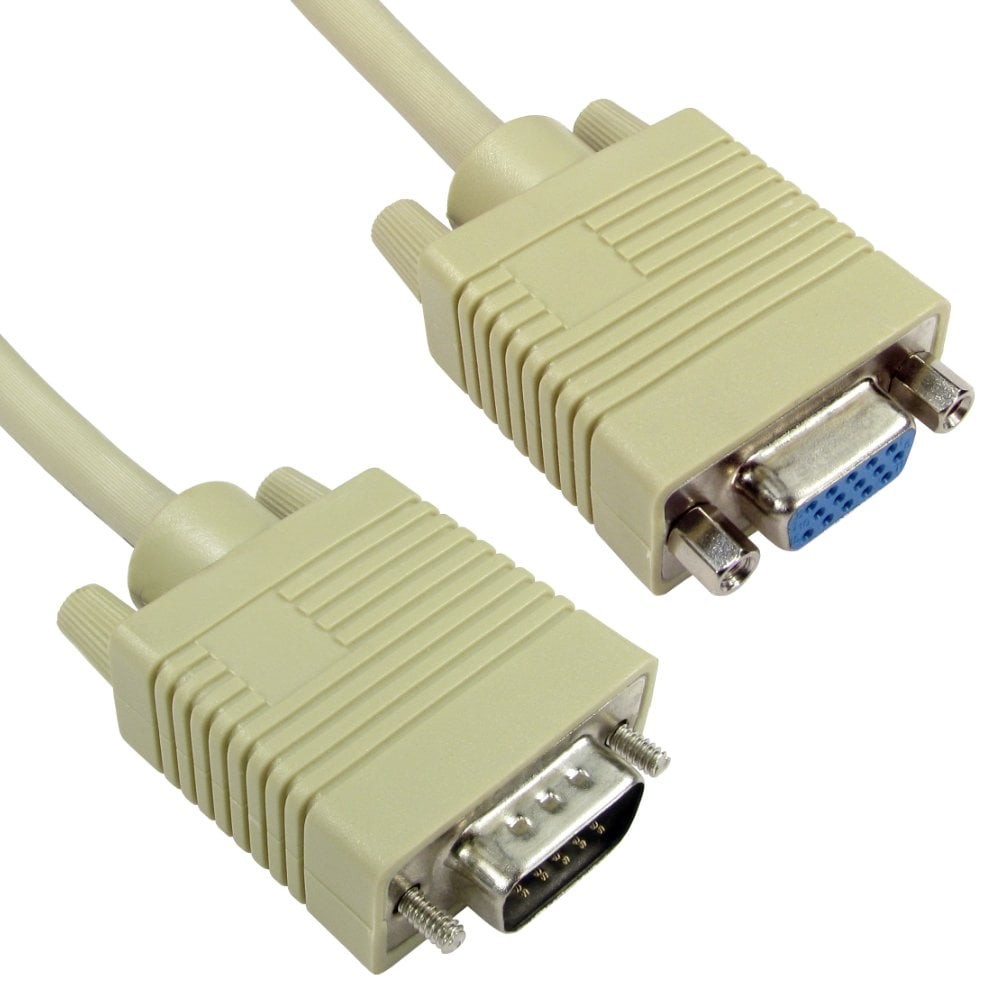 Cables Direct 2m SVGA Extension Cable - Beige