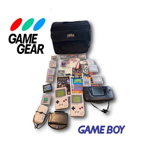 Vintage Nintendo Game Boy x2 + Sega Game Gear Bundle w/ Games - For Parts
