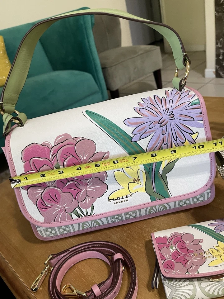 Bolso Cartera Radley London Colección RHS Cuero Solapa Floral + Cartera a Juego Foto 4 de 4