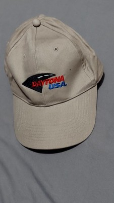 Daytona USA Embroidered Baseball Cap Hat Tan Seba Premium Sportswear Adjustable