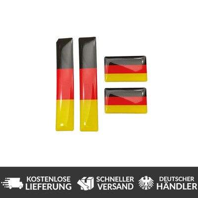 4x 3D Gel Aufkleber Germany Fahne Flagge Deutschland Sticker Emblem German Flag