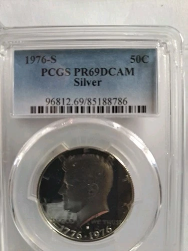1976-S SILVER Kennedy Bicentennial Half Dollar Proof PCGS PR69 DCAM 50c 1776