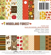 American Crafts Pebbles Single-Sided Paper Pad 6"X6" 36/Pkg-Woodland Forest