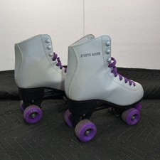 Skate Gear Women's Size 8 Quad Roller Skates White/Purple