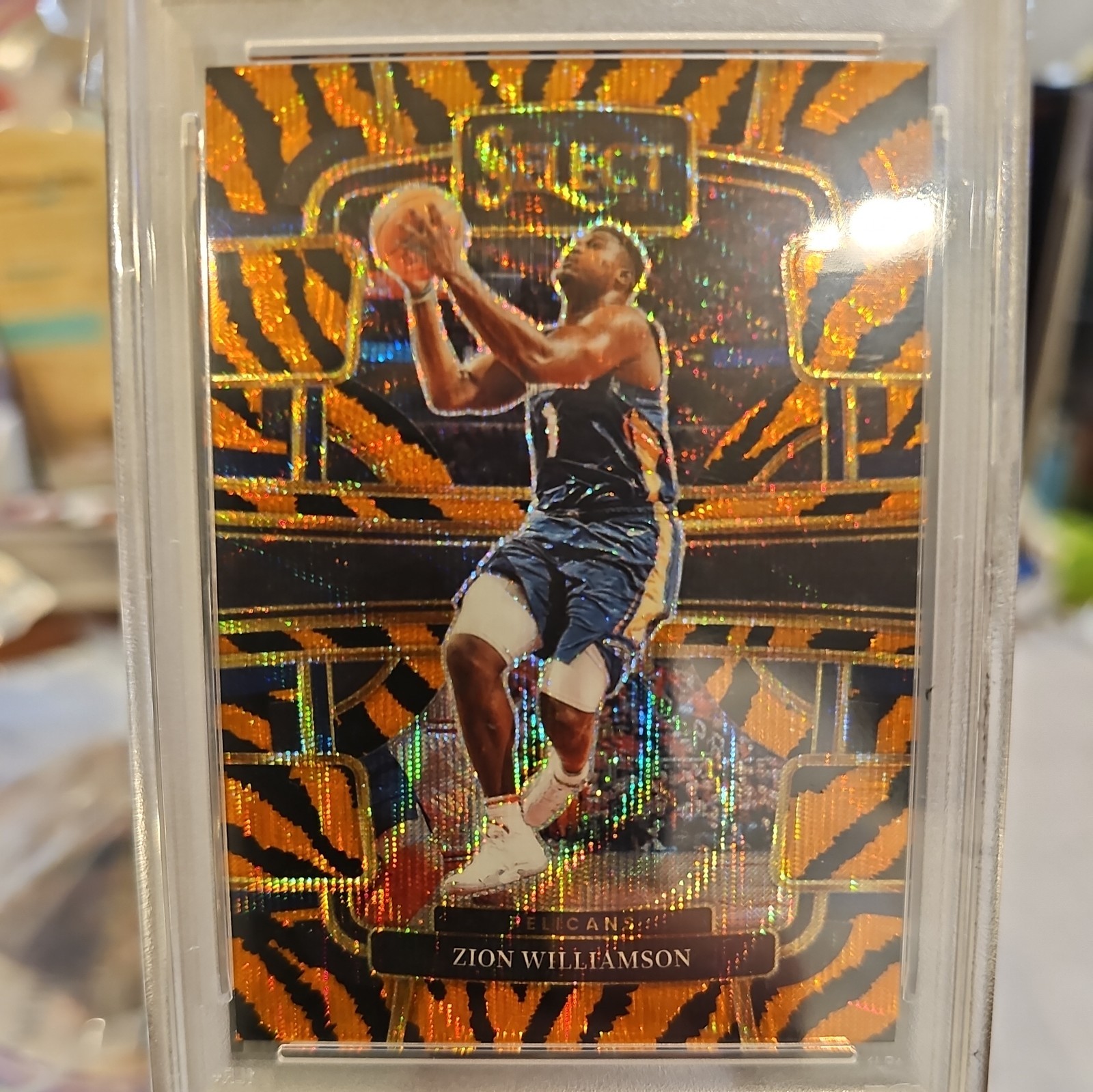 2023-24 Panini Select - Concourse Zion Williamson #36 Tiger Prizm - PSA 10 - SSP