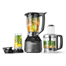 NutriBullet 64oz Triple Prep System Blender and Food Processor: 1500W, 3 Speeds,