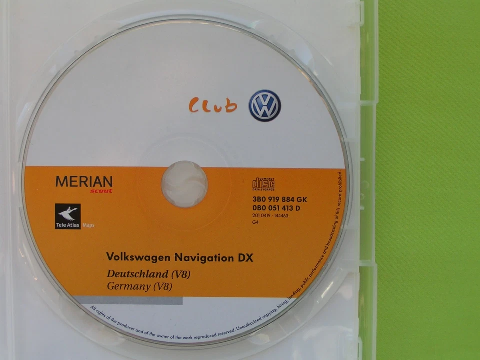 CD NAVIGATION DEUTSCHLAND DX 2010 V8 VW MFD 1 T4 T5 GOLF 4 PASSAT 3BG AUDI A4 A6 - Bild 4 von 4